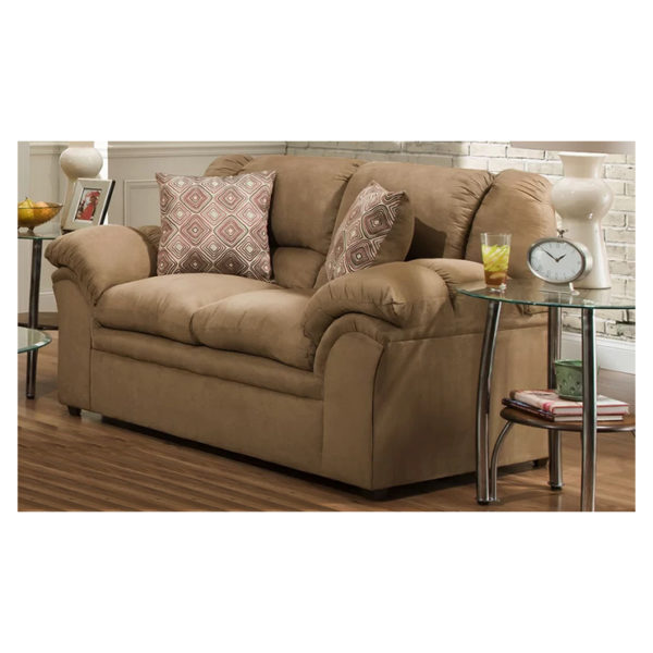 Elza Loveseat 3 Seater Sofa in Light Brown Color Elza Loveseat 3 Seater Sofa in Light Brown Color