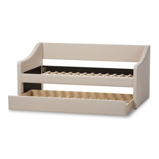 Barnstorm Upholstered Daybed in Beige Color Barnstorm Upholstered Daybed in Beige Color
