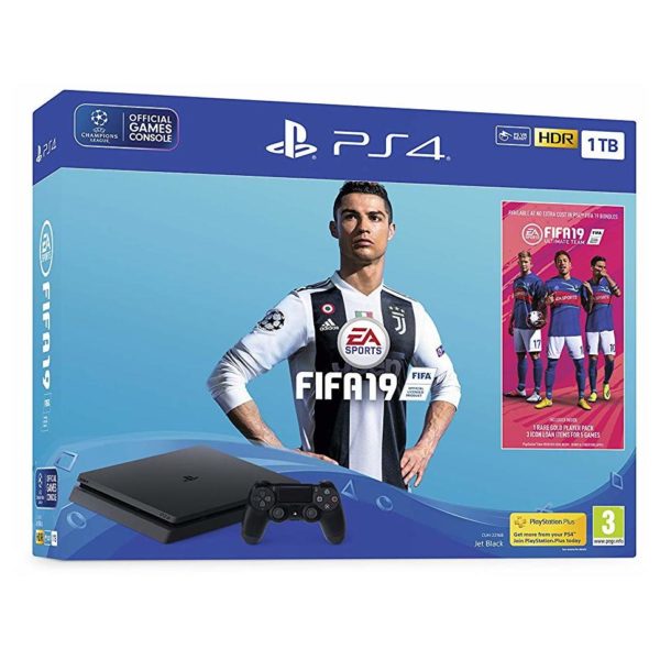 Sony PS4 Slim Gaming Console 1TB Black With FIFA19 Game Bundle Sony PS4 Slim Gaming Console 1TB Black With FIFA19 Game Bundle