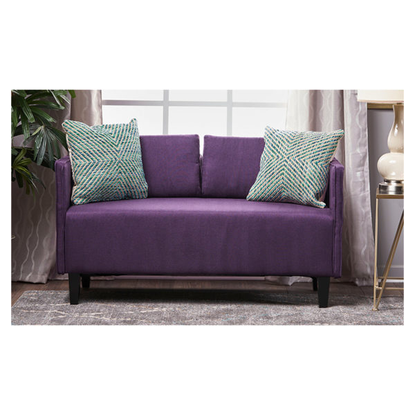 Sullivan Fabric Loveseat Sofa In Purple Color Price Fabric Loveseat Sofa In Purple Color