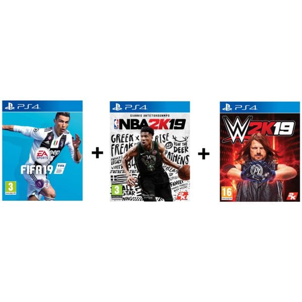 PS4 FIFA19 + NBA2K19 + WW2K19 Game PS4 FIFA19 + NBA2K19 + WW2K19 Game