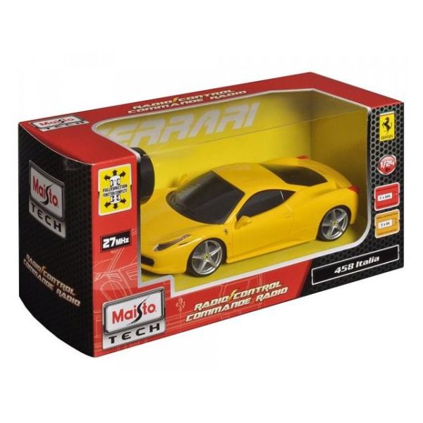 Maisto Tech 81058YLW RC Ferrari 458 Italia Yellow 1:24 - Color May Vary Maisto Tech 81058YLW RC Ferrari 458 Italia Yellow 1:24 - Color May Vary