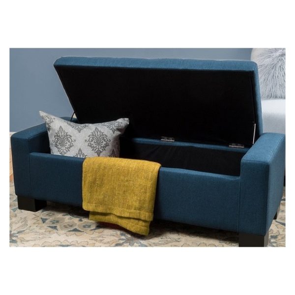 Buy Tufted Storage Bench Ottoman Blue Price Specifications