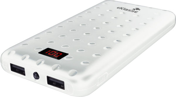 Eklasse Digital LCD Display Polymer Power Bank 6000mAh 2A White EKPB0601XM Eklasse Digital LCD Display Polymer Power Bank 6000mAh 2A White EKPB0601XM