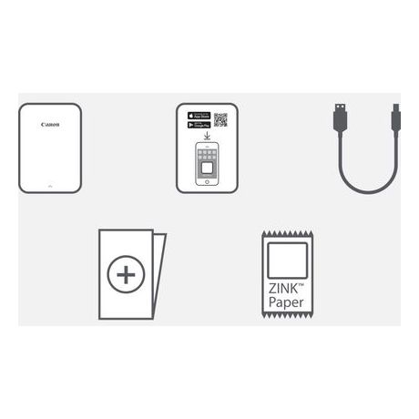 Canon PV-123 Zoemini Photo Printer Black+ZP-2030 Zink Paper 20 Sheets Canon PV-123 Zoemini Photo Printer Black+ZP-2030 Zink Paper 20 Sheets