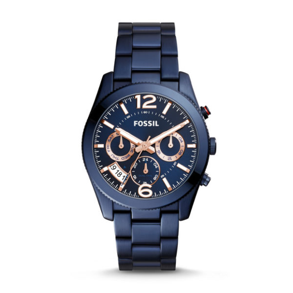 Fossil ES4093 Perfect Boyfriend Multifunction Blue Stainless Steel Watch Fossil ES4093 Perfect Boyfriend Multifunction Blue Stainless Steel Watch
