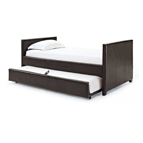 Metro Faux Leather Day Bed in Brown Color Metro Faux Leather Day Bed in Brown Color