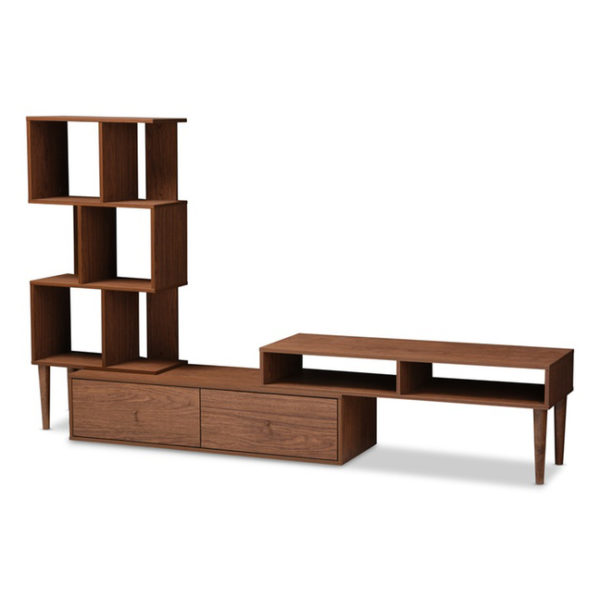 Winchester Mid-Century Modern TV Stand in Walnut Color Winchester Mid-Century Modern TV Stand in Walnut Color