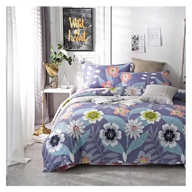 Deals For Less Floral Design King Size Bed Set of Six Pieces