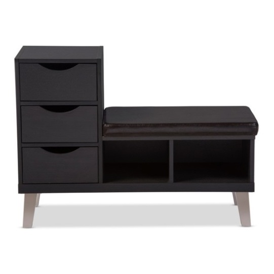 Buy Modern Shoe Storage Cabinet With Bench Brown Price