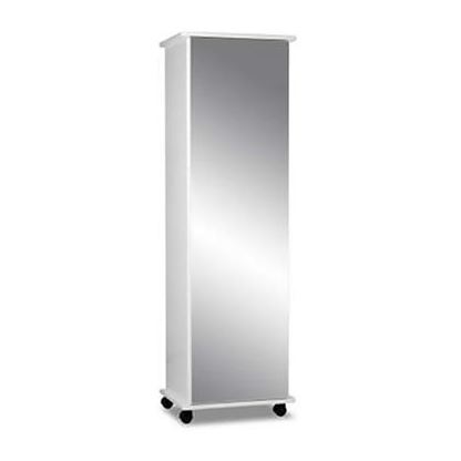 Mirrored Shoe Cabinet in White Color Mirrored Shoe Cabinet in White Color