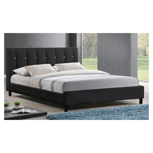 Vino Modern Super King Bed without Mattress Black Vino Modern Super King Bed without Mattress Black