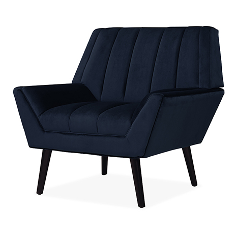 Houston Navy Blue Mid-century Modern Arm Chair Navy blue Houston Navy Blue Mid-century Modern Arm Chair Navy blue