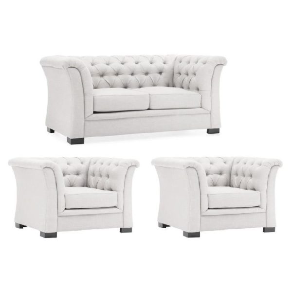 Chester Hill Sectional Sofa 5 - Seater ( 1+1+3 ) in White Color Chester Hill Sectional Sofa 5 - Seater ( 1+1+3 ) in White Color