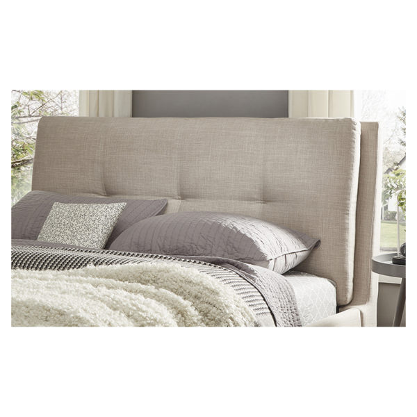 Plush Tufted Padded Headboard King with Mattress Beige Plush Tufted Padded Headboard King with Mattress Beige