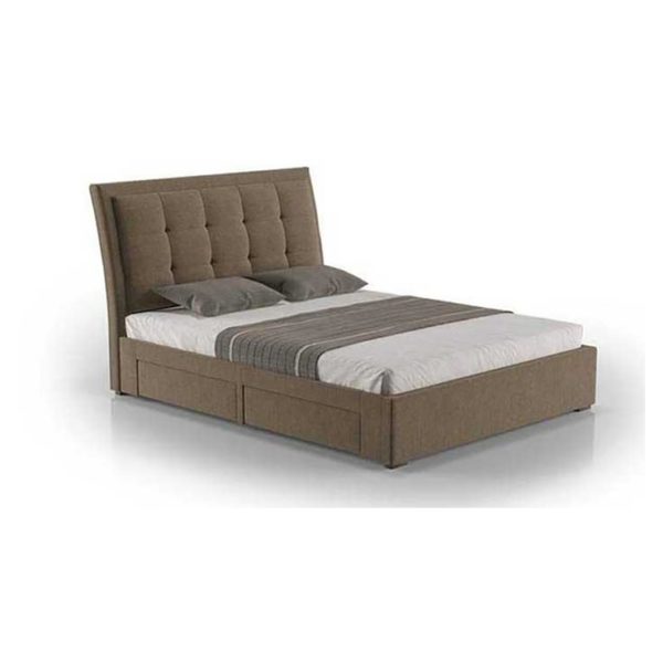 Four-Drawer Storage Super King Bed with Mattress Coffee Four-Drawer Storage Super King Bed with Mattress Coffee
