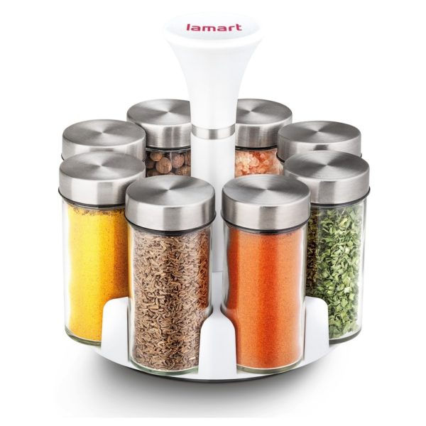 Lamart Ceramic Wok Pan + Set 8Pcs Spice Jars Lamart Ceramic Wok Pan + Set 8Pcs Spice Jars