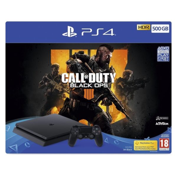 Sony PS4 Slim Gaming Console 500GB Black + Call Of Duty Black Ops 4 Game Sony PS4 Slim Gaming Console 500GB Black + Call Of Duty Black Ops 4 Game