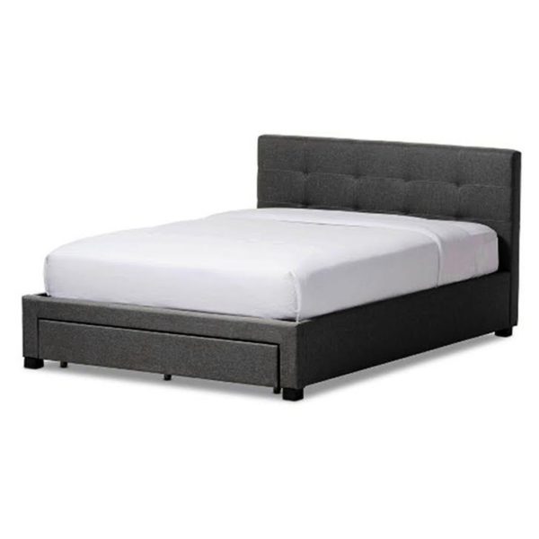 Contemporary Fabric Storage Platform King Bed Without Mattress Contemporary Fabric Storage Platform