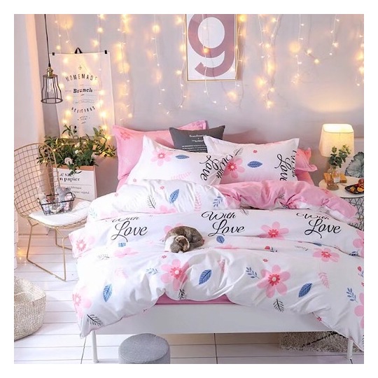 Deals For Less Floral Pastel Single 4 pieces Comforter Set Deals For Less Floral Pastel Single 4 pieces Comforter Set