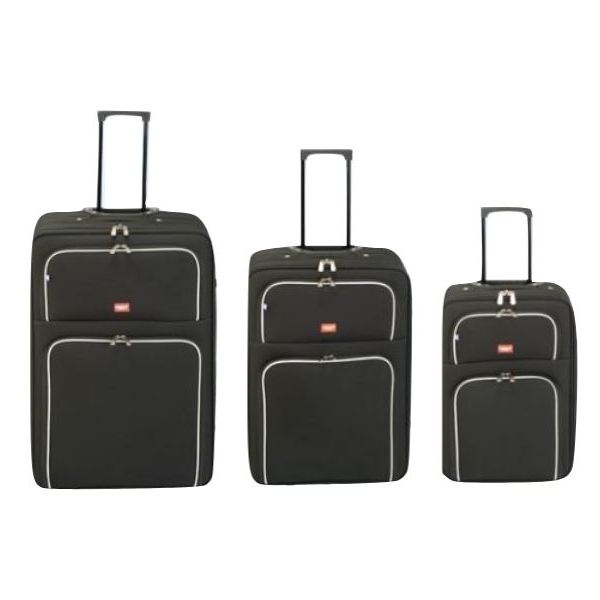 Princess Travellers BARCELONA Luggage Trolley Bag Black Set Of 3 Princess Travellers BARCELONA Luggage Trolley Bag Black Set Of 3