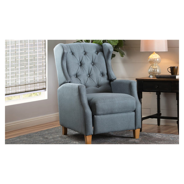Grantham Fabric Tufted Club Chair Blue Grantham Fabric Tufted Club Chair Blue