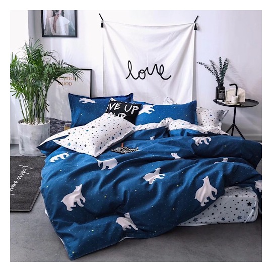 Deals For Less White Bear Single 4 pcs Comforter Set Deals For Less White Bear Single 4 pcs Comforter Set