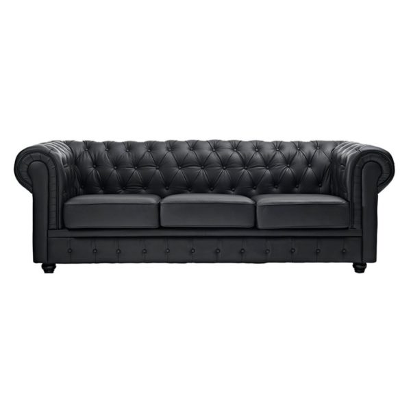 Ingles Sofa Sets Three Seater Sofa in Black Color Ingles Sofa Sets Three Seater Sofa in Black Color