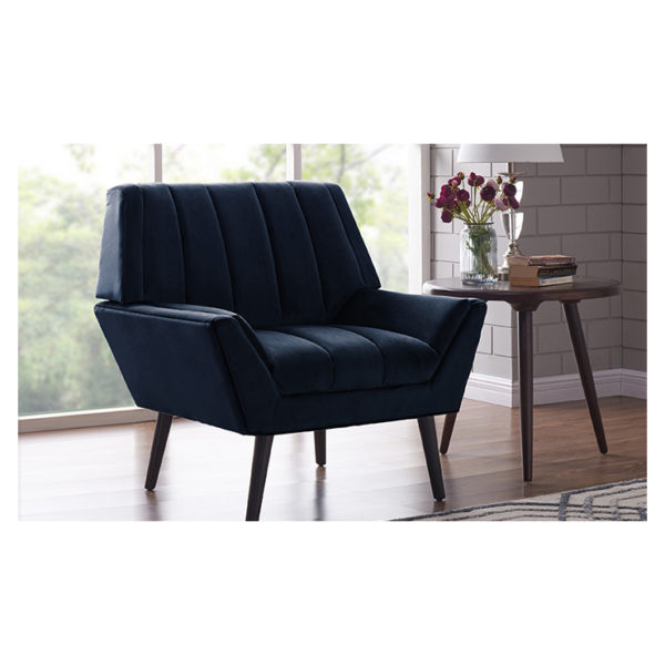 Houston Navy Blue Mid-century Modern Arm Chair Navy blue Houston Navy Blue Mid-century Modern Arm Chair Navy blue