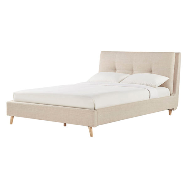 Plush Tufted Padded Headboard Super King without Mattress Beige Plush Tufted Padded Headboard Super King without Mattress Beige