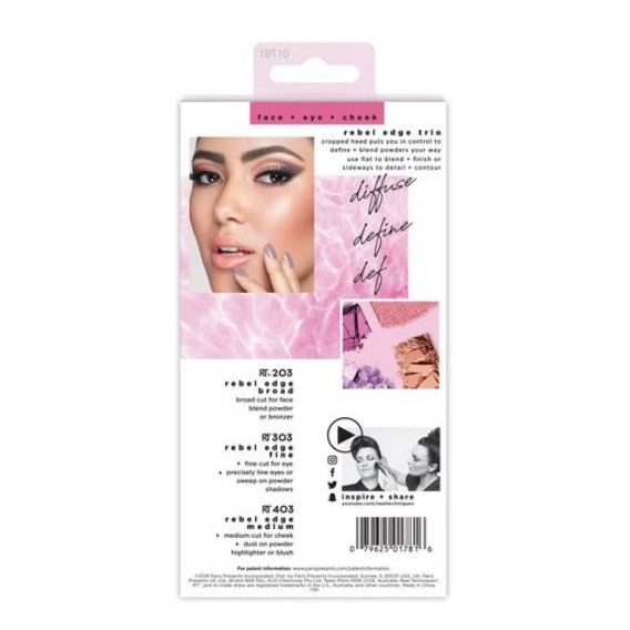 Real Techniques Rebel Edge Trio Makeup Brushes Real Techniques Rebel Edge Trio Makeup Brushes
