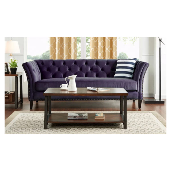Buy Gilmore Chesterfield Sofa In Plum Color Price