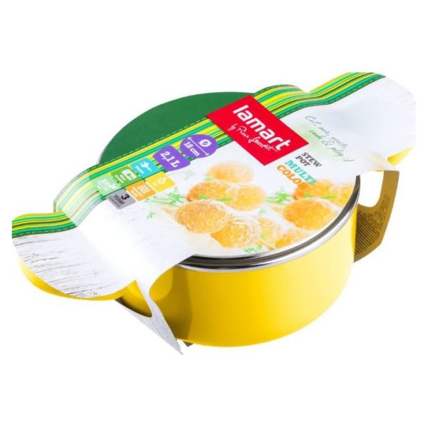 Lamart Casserole with Lid 18 cm Yellow/Multicolor Lamart Casserole with Lid 18 cm Yellow/Multicolor