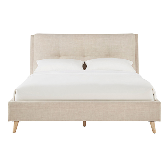 Plush Tufted Padded Headboard King with Mattress Beige Plush Tufted Padded Headboard King with Mattress Beige