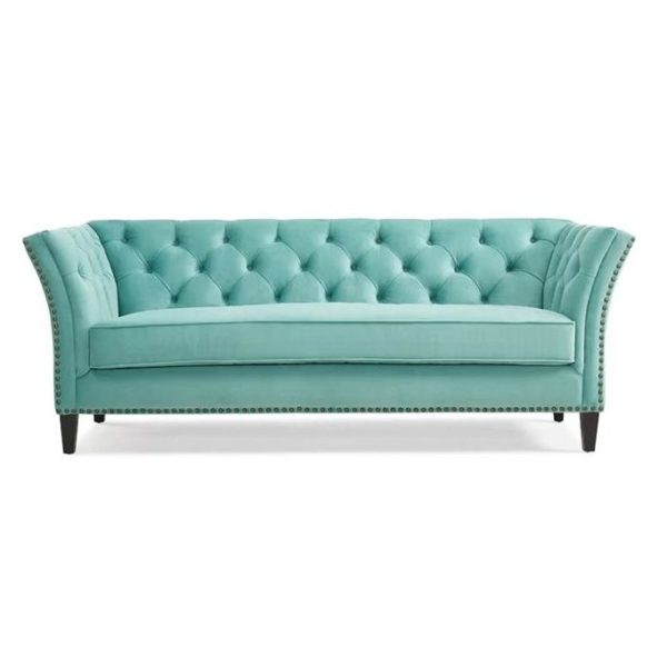 Gilmore Chesterfield Sofa in Turquoise Blue Color Gilmore Chesterfield Sofa in Turquoise Blue Color