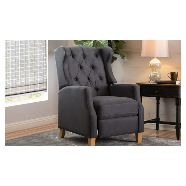 Grantham Fabric Tufted Club Chair Charcoal Grey Grantham Fabric Tufted Club Chair Charcoal Grey