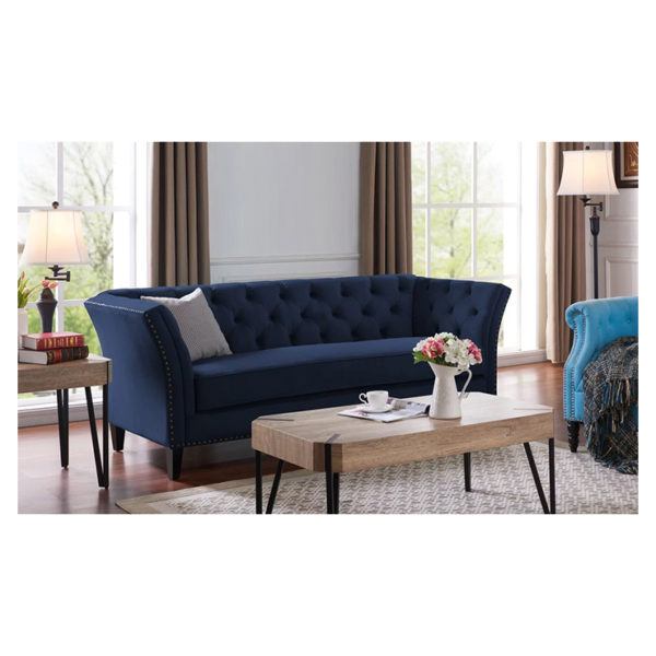 Gilmore Chesterfield Sofa in Navy Blue Color Gilmore Chesterfield Sofa in Navy Blue Color