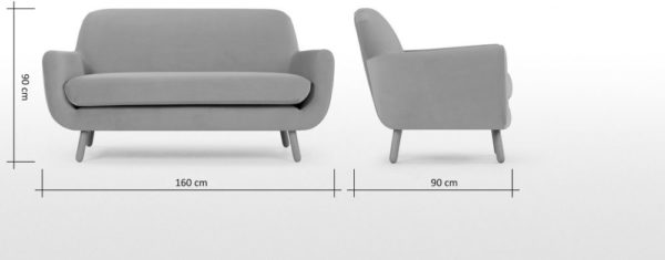 Galaxy Design Jonah 2 Seater Sofa Beige