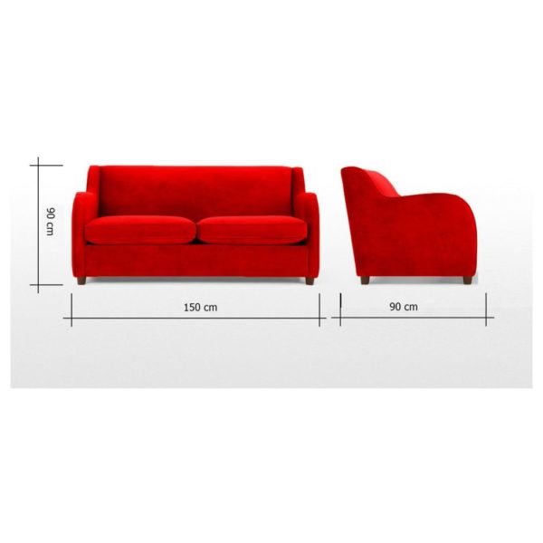 Galaxy Design Helena 2 Seater Sofa Red