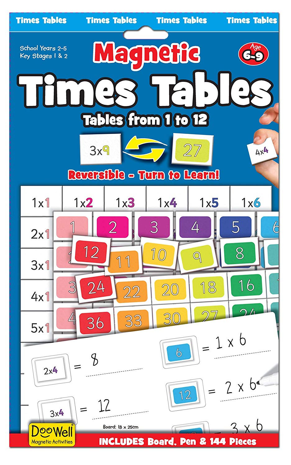 Fiesta Crafts T-2685 Magnetic Times Table