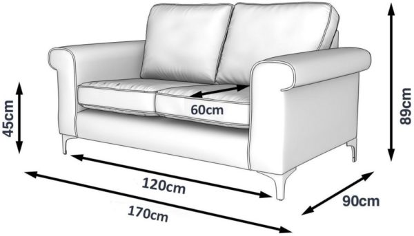 Galaxy Design Aries 2 Seater Sofa Gold