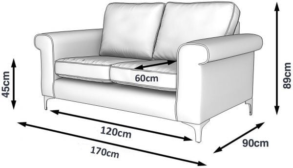 Galaxy Design Aries 2 Seater Sofa Red