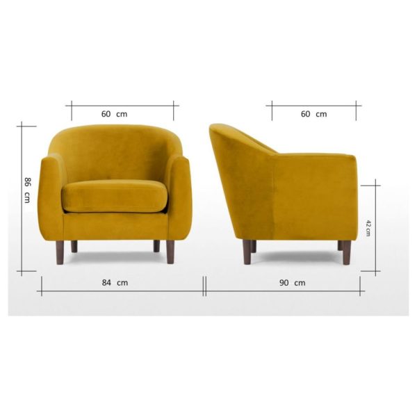 Galaxy Design Tubby Series Single Seat Sofa Gold
