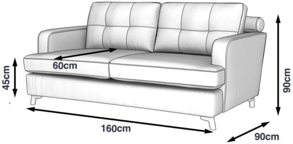 Galaxy Design Zircon 2 Seater Sofa Red