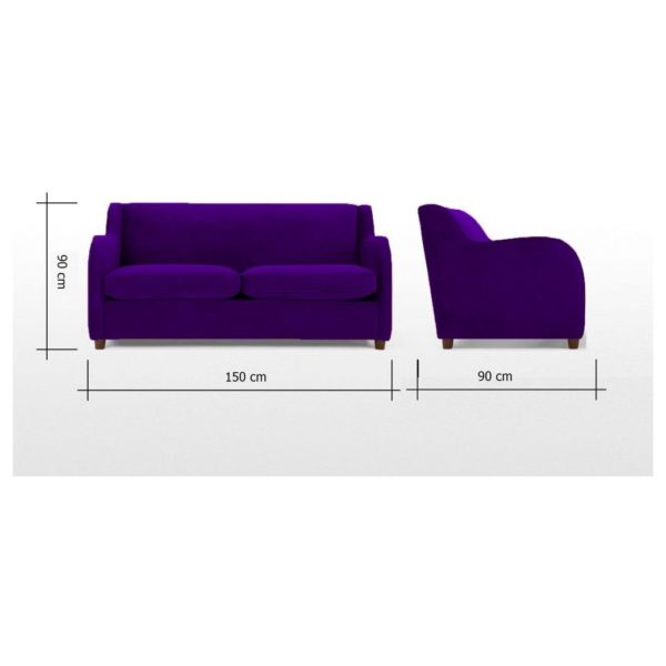 Galaxy Design Helena 2 Seater Sofa Purple
