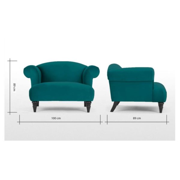 Galaxy Design Claudia Love Single Seat Sofa Green