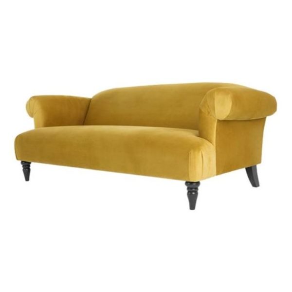 Galaxy Design Claudia 3 Seater Sofa Goldish Yellow