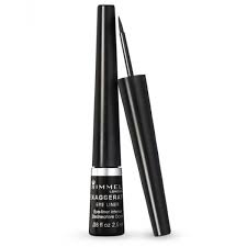 Rimmel London 65001 Exaggerate Liquid Eyeliner Black A Black Shade with A glossy Finish Rimmel London 65001 Exaggerate Liquid Eyeliner Black A Black Shade with A glossy Finish