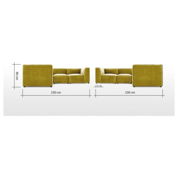 Galaxy Design Juno Corner Sofa Seats Gold