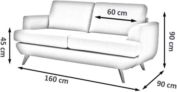 Galaxy Design Lull 2 Seater Sofa Design Blue